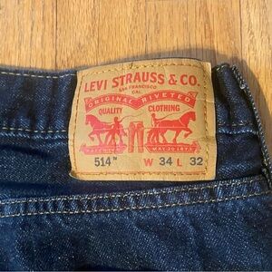 Mens Levi’s 514 Dark Blue Jeans